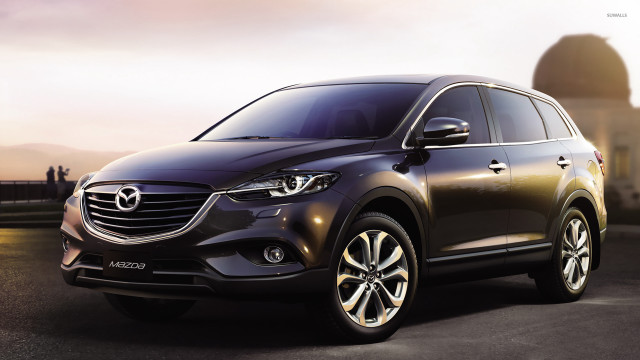 Black mazda suv parking lot free wallpaper for desktop - medium preview image
