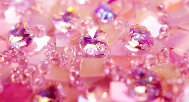 Pink diamonds close up tabletop free wallpaper for desktop - medium preview image