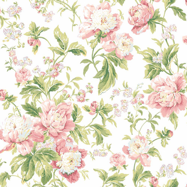 Floral wallpaper pink flowers green free wallpaper for tablet - medium preview image