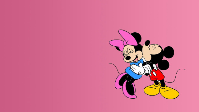 Mickey mouse pink background pop free wallpaper for desktop - medium preview image