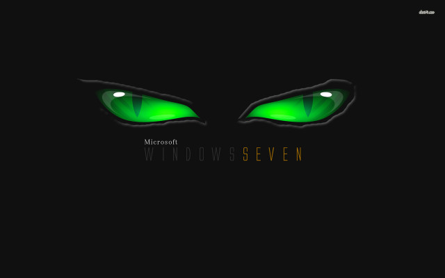 Green glowing eyes black background free wallpaper for desktop - medium preview image