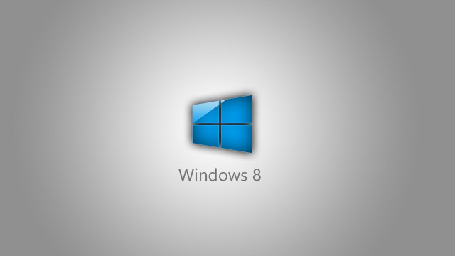 Windows 8 logo gray background free wallpaper for desktop - medium preview image