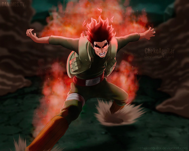 Cartoon character flying fire background free wallpaper for desktop - medium preview image