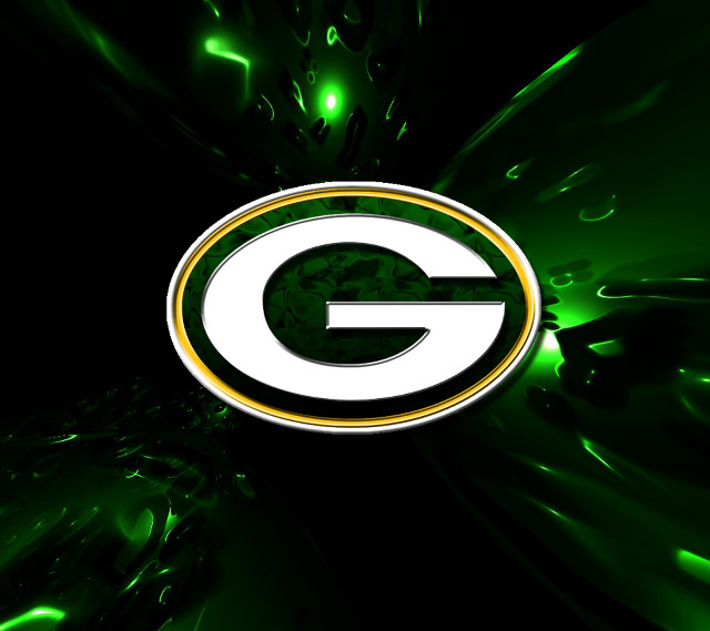 Green packers logo swirls glowing free wallpaper for tablet - medium preview image