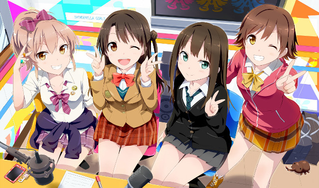 Three girls school uniforms thumbs free wallpaper for desktop - medium preview image