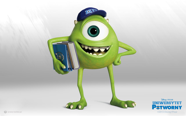 Green monster holding book with free wallpaper for desktop - medium preview image