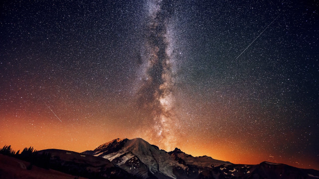Night sky milky way shooting free wallpaper for desktop - medium preview image