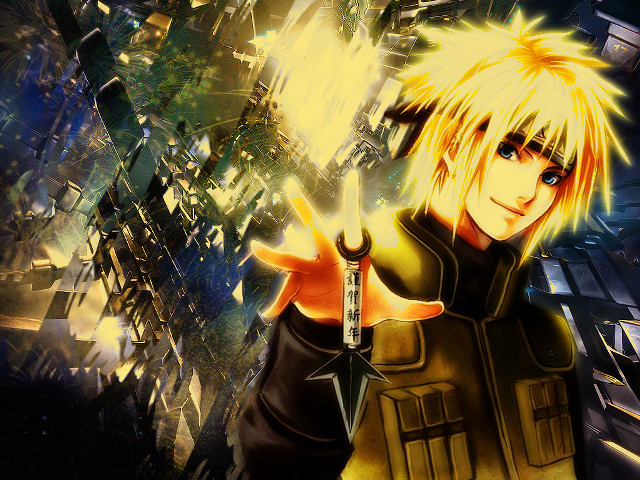 Blonde man sci fi holding free wallpaper for desktop - medium preview image