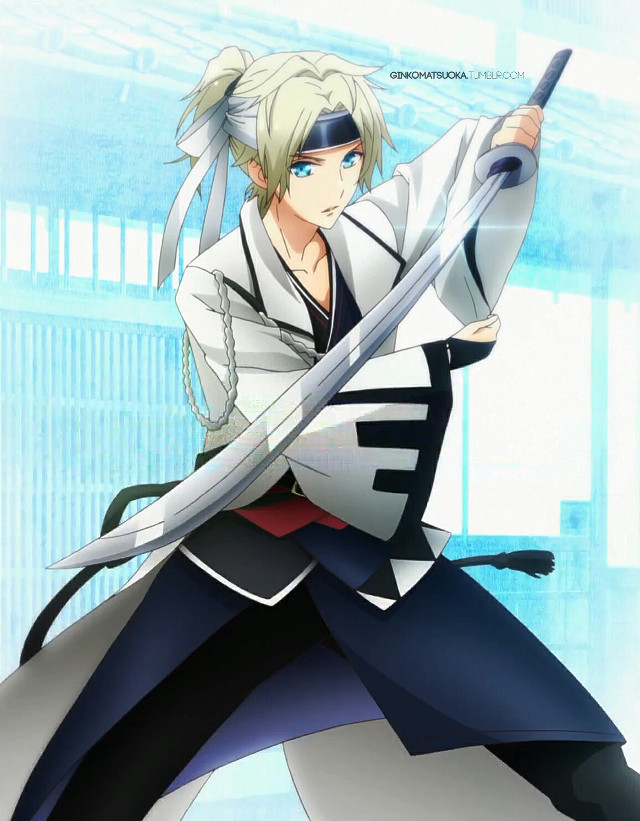 Man white shirt sword building free wallpaper for mobile - medium preview image