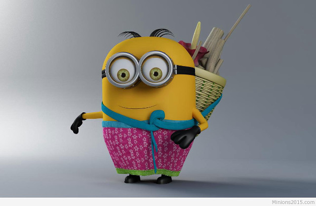Minion basket food eyes toothbrush free wallpaper for desktop - medium preview image