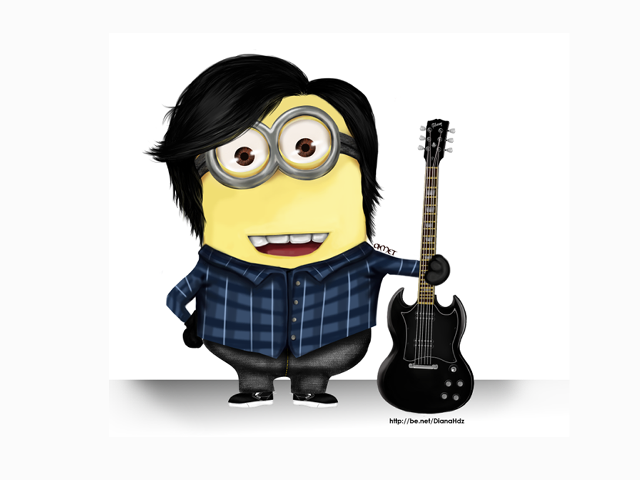 Minion guitar hand guitar free wallpaper for desktop - medium preview image