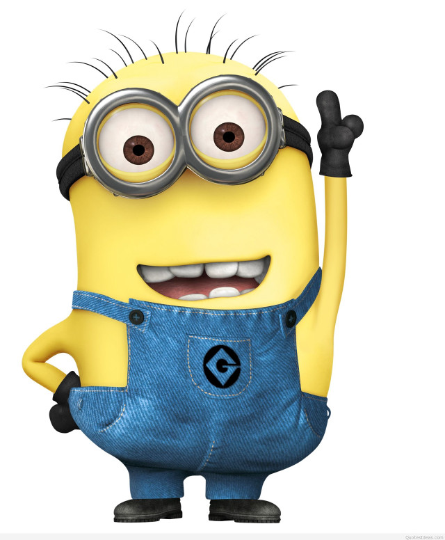 Minion funny expression hand up free wallpaper for mobile - medium preview image