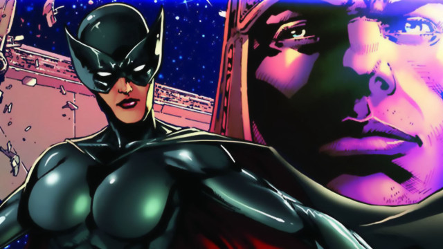 Man black suit woman red free wallpaper for desktop - medium preview image