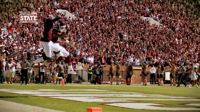 Football player jumping catching ball free wallpaper for desktop - medium preview image