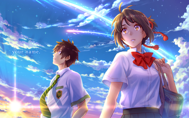 Couple people standing cloudy sky #2 free wallpaper for desktop - medium preview image