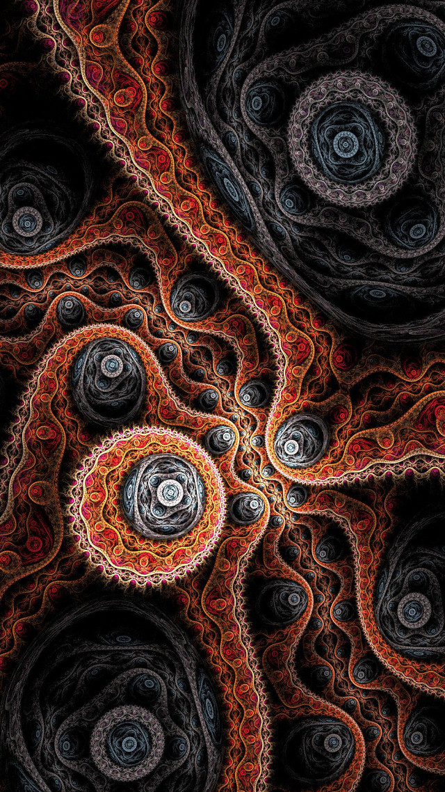 Intricate circular pattern center design free wallpaper for mobile - medium preview image