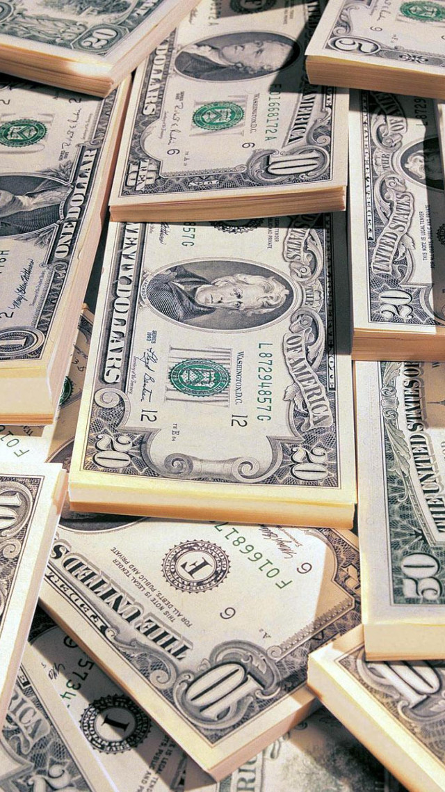 Pile of money table cellphone free wallpaper for mobile - medium preview image