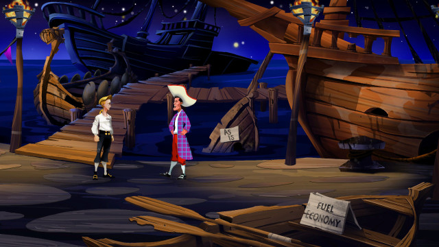 Pirate girl dock pirate ship free wallpaper for desktop - medium preview image