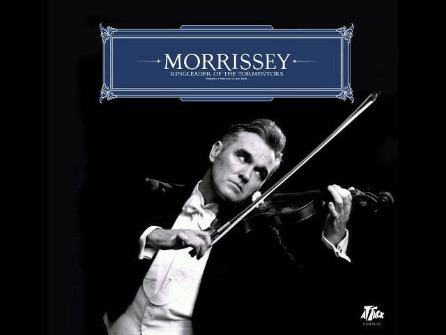 Man white suit violin blue #2 free wallpaper for desktop - medium preview image