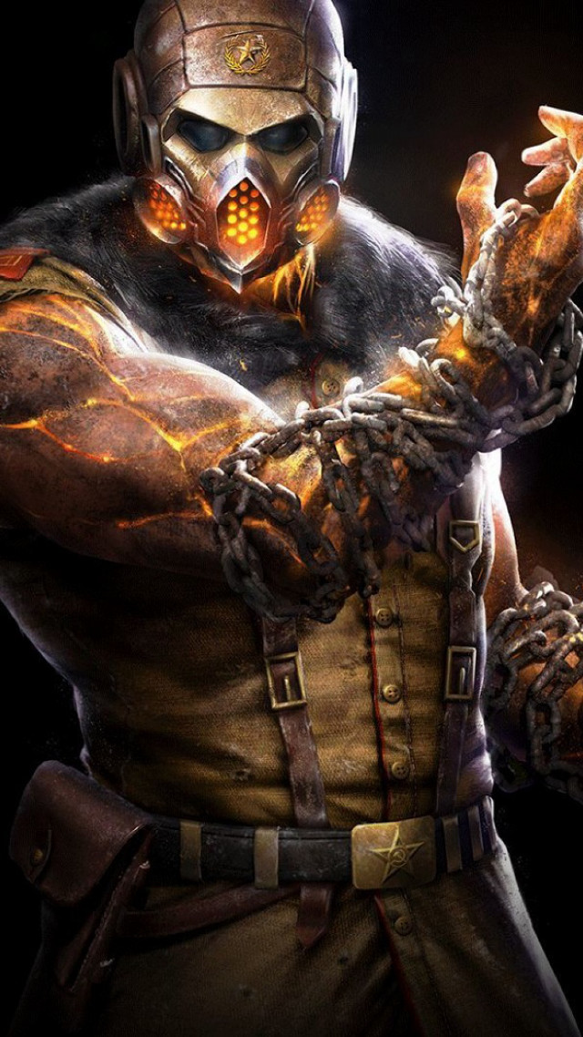 Man costume chains arms hands free wallpaper for mobile - medium preview image