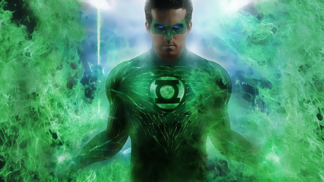 Green suit green lantern glowing free wallpaper for desktop - medium preview image