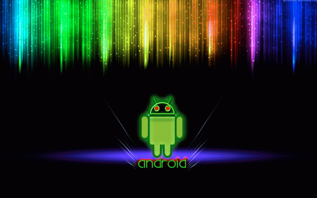 Colorful wallpaper green robot rainbow free wallpaper for desktop - medium preview image