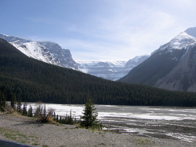 Mountain range lake snow background #2 free wallpaper for desktop - medium preview image