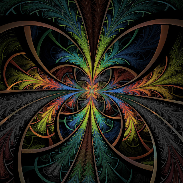 Colorful abstract design black background #3 free wallpaper for tablet - medium preview image