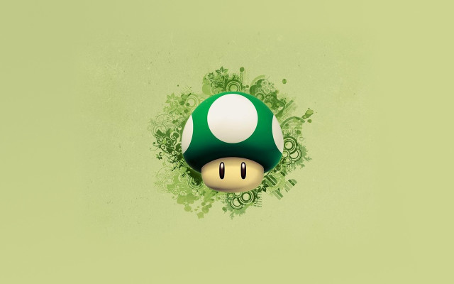 Green mushroom surreal ambient occlusion free wallpaper for desktop - medium preview image
