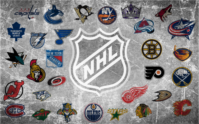 Hockey team logos sports grunge #2 free wallpaper for desktop - medium preview image