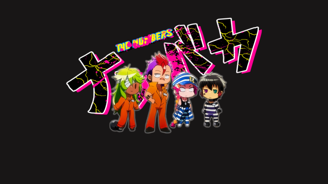 Anime characters group black background #16 free wallpaper for desktop - medium preview image