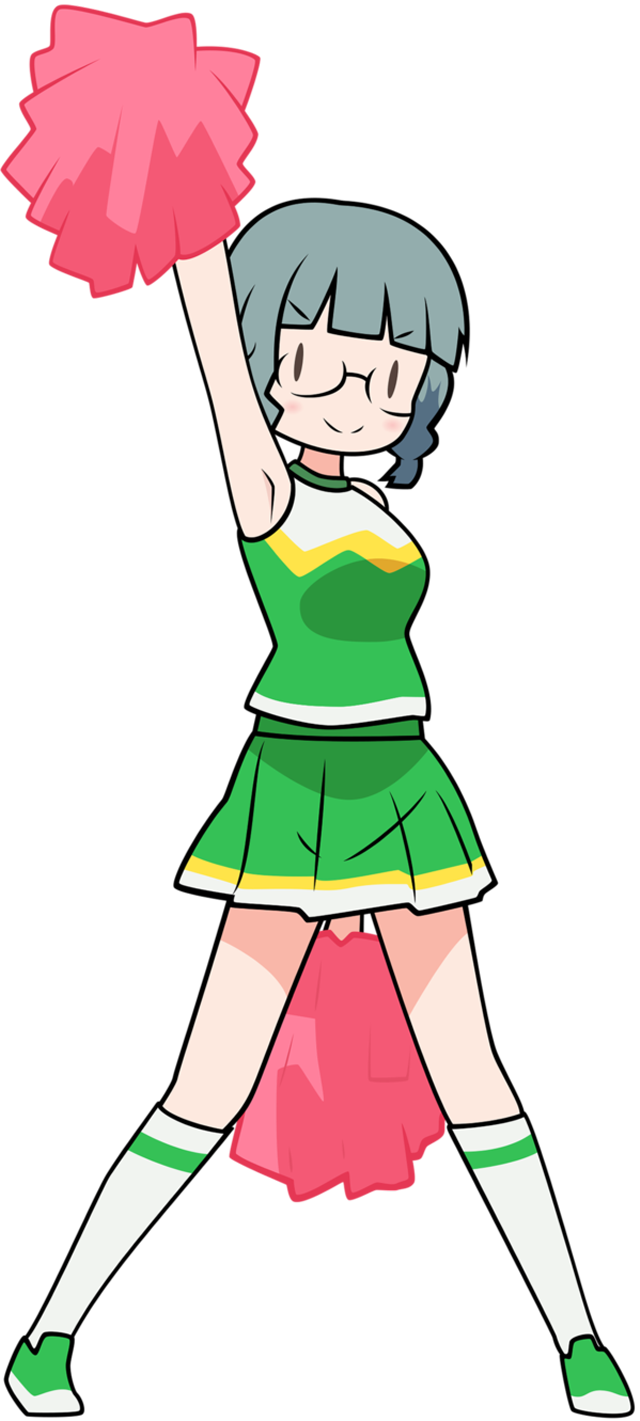 Girl pink green dress cheerleader free wallpaper for mobile - medium preview image