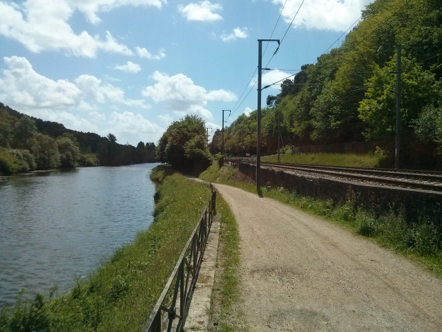 Dirt road river train track #2 free wallpaper for desktop - medium preview image