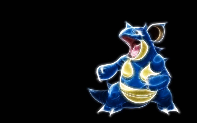 Blue yellow pokemon open mouth free wallpaper for desktop - medium preview image