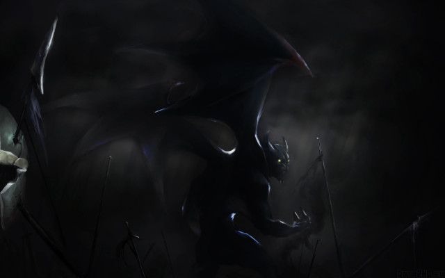 Dark creature demon body demon free wallpaper for desktop - medium preview image