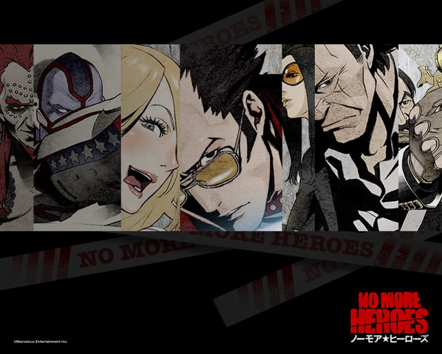 Anime characters black background red #2 free wallpaper for desktop - medium preview image