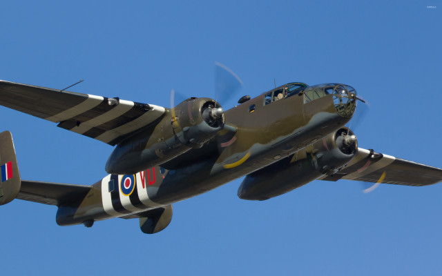 Small airplane blue sky propeller #4 free wallpaper for desktop - medium preview image