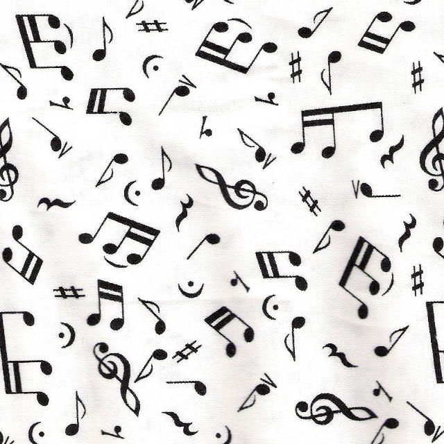 White sheet black musical notes free wallpaper for tablet - medium preview image