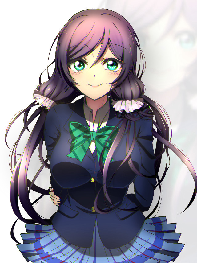 Girl long hair green bow free wallpaper for mobile - medium preview image