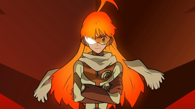 Cartoon character orange hair red free wallpaper for desktop - medium preview image