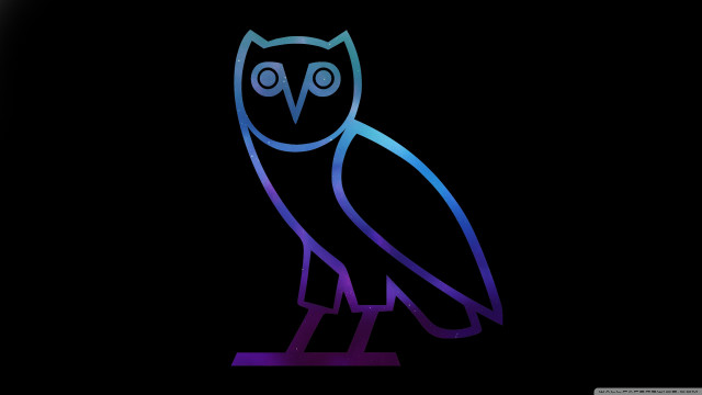 Colorful owl hologram synthwave blue free wallpaper for desktop - medium preview image