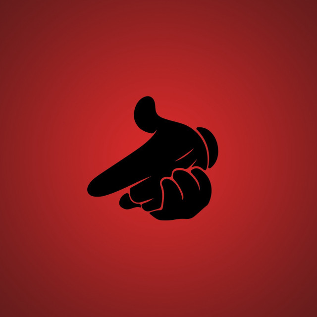 Hand pointing red background black #2 free wallpaper for tablet - medium preview image