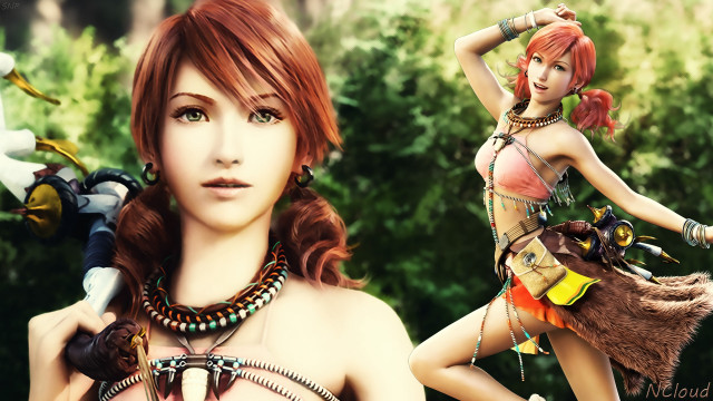 Woman red hair necklace purse free wallpaper for desktop - medium preview image
