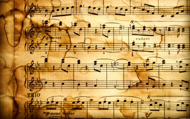 Music sheet musical notes drawing #3 free wallpaper for desktop - medium preview image