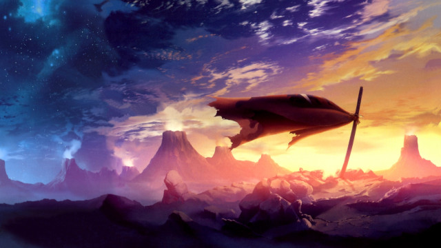 Sci fi alien ship mountain free wallpaper for desktop - medium preview image