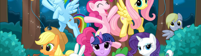 Little ponies forest trees stars free wallpaper for desktop - medium preview image
