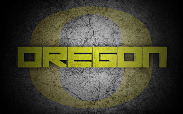 Yellow black logo oregon grungy free wallpaper for desktop - medium preview image