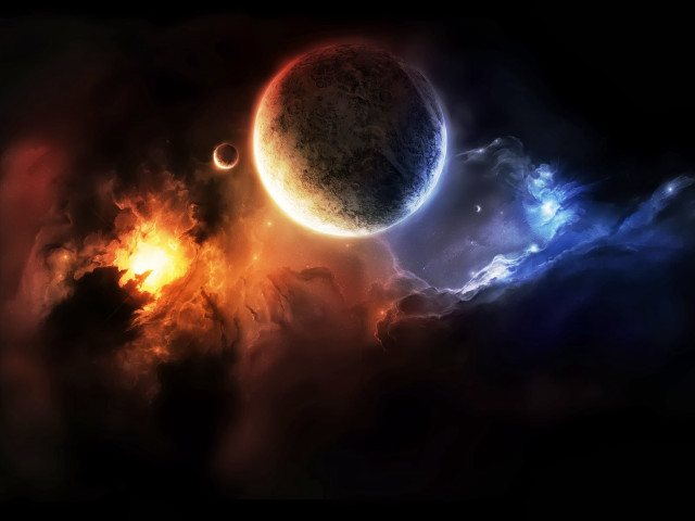 Space scene planet star background #2 free wallpaper for desktop - medium preview image
