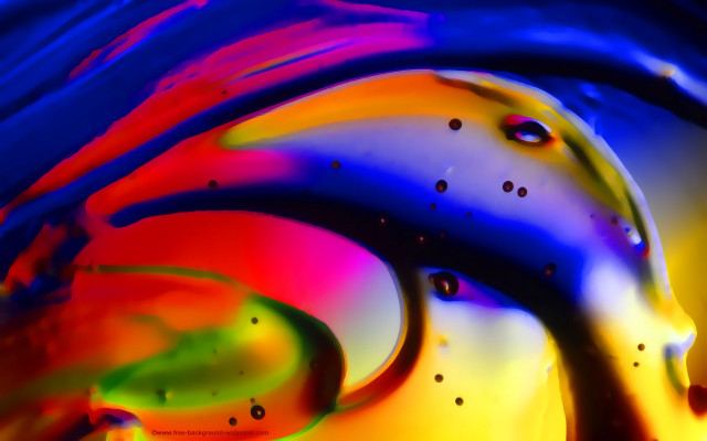 Colorful liquid painting blue background free wallpaper for desktop - medium preview image