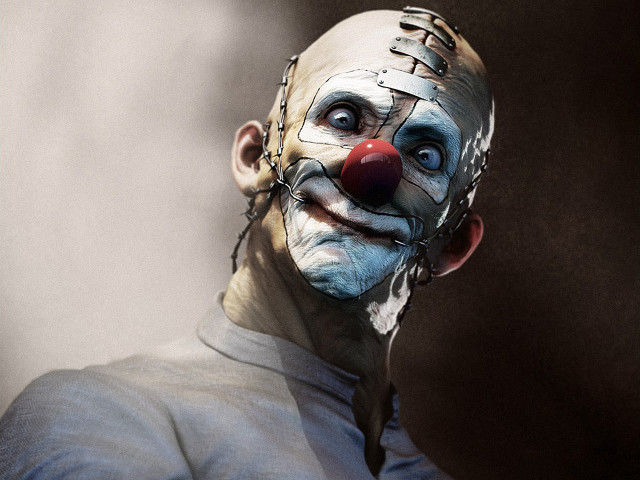 Man clown mask chain neck free wallpaper for desktop - medium preview image
